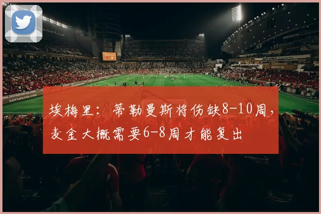 埃梅里：蒂勒曼斯将伤缺8-10周，麦金大概需要6-8周才能复出